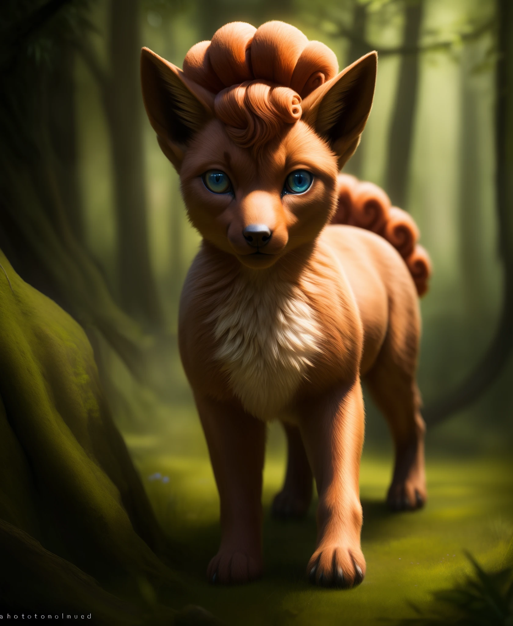 feral on feral, penis, penetration, vulpix,  canine pussy, butt, canid, buttfocus, arvalis, fur detail, stylized, standing, paws, (beautiful texture) solo, ((rj palmer)), whiskers, fur, no humans, realistic, detailed, hi res, waterfall background,  beautiful, photography style, hd, depth of field,  particles, 