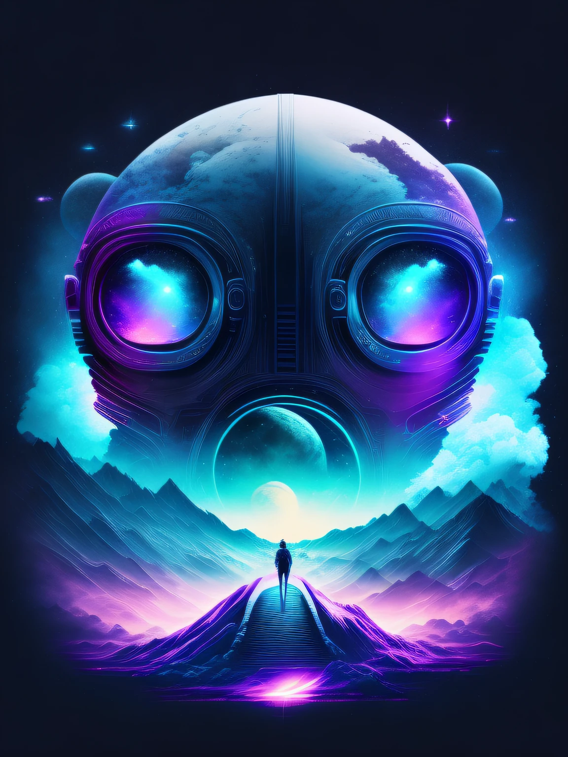 aliens, naves extraterrestres, galaxy, fundo branco, design de camiseta, rzminjourney, arte vetorial