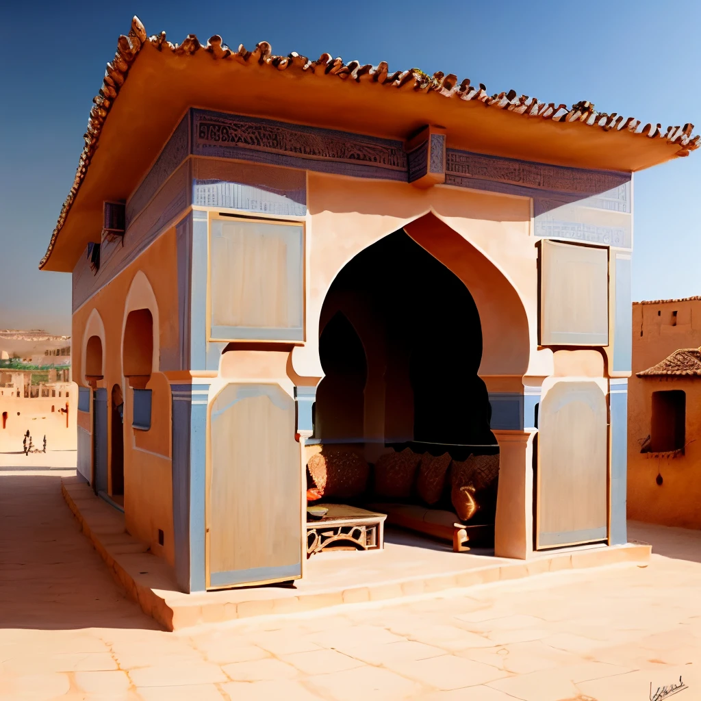 Une pièce style et architecture marocain