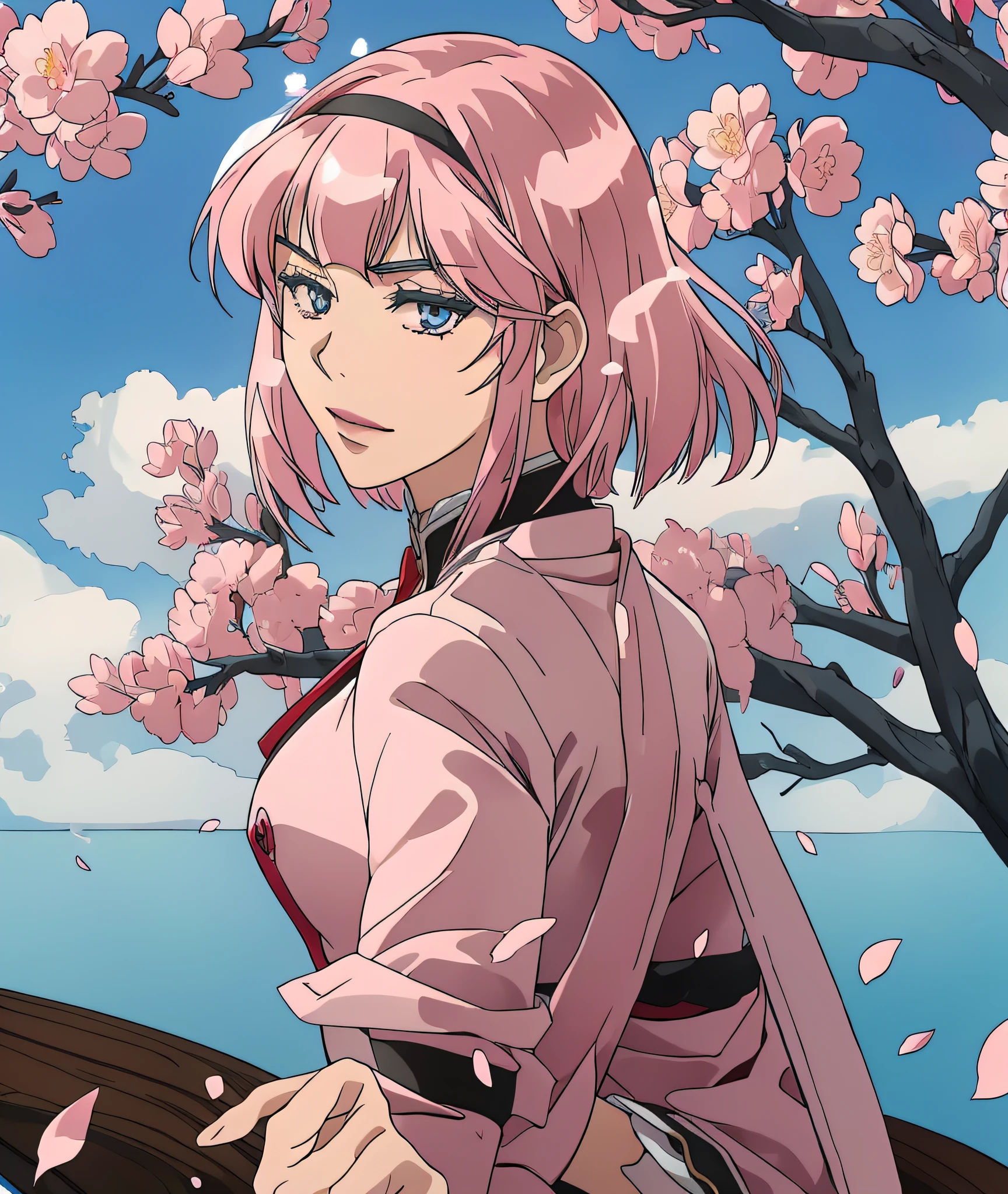 (highest resolution, distinct_image) The best quality, masterpiece, highly detailed, semi realistic, shoulder length hair, mature, military uniform, military academy, beautiful, heroic, , delicate and delicate facial features, Anna Nishikonomiya from the Shimoneta anime and manga series, as a Professor in Ohtori Academy from Revolutionary Girl Utena anime, 42 years old woman Professor, with a short light pink sakura color hair bangs, with an anatomically perfect body, perfect limbs, perfect arms and legs, perfect hands and feet, perfect detailed fingers, human hands and feet, perfectly human eyes, beautiful face, beautiful woman, as a magical woman, as a duelist, as a swordfighter, with a boken, a boken is a wooden katana, a wooden katan made of wood from a sakura cherry tree, wearing a white light pink Professor uniform, duelist garb, mahou shoujo uniform, whith partial armor, cerimonial ornamental duelist armor, prepared to fight for love harmony peace and justice, heroine facing the evil