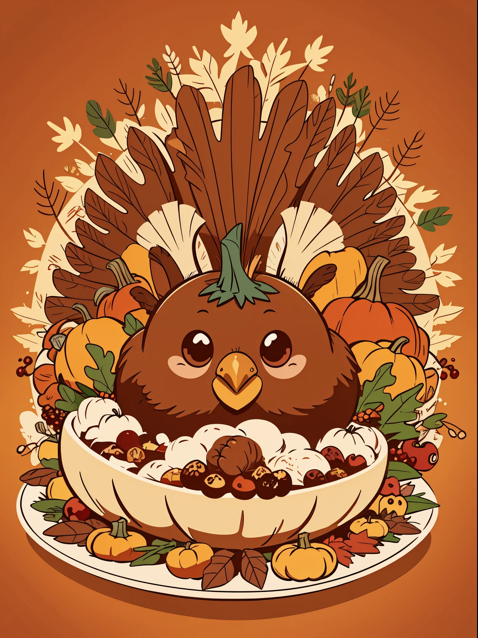 High quality design vector style image, turkey🦃， Thanksgiving，Vector Image.