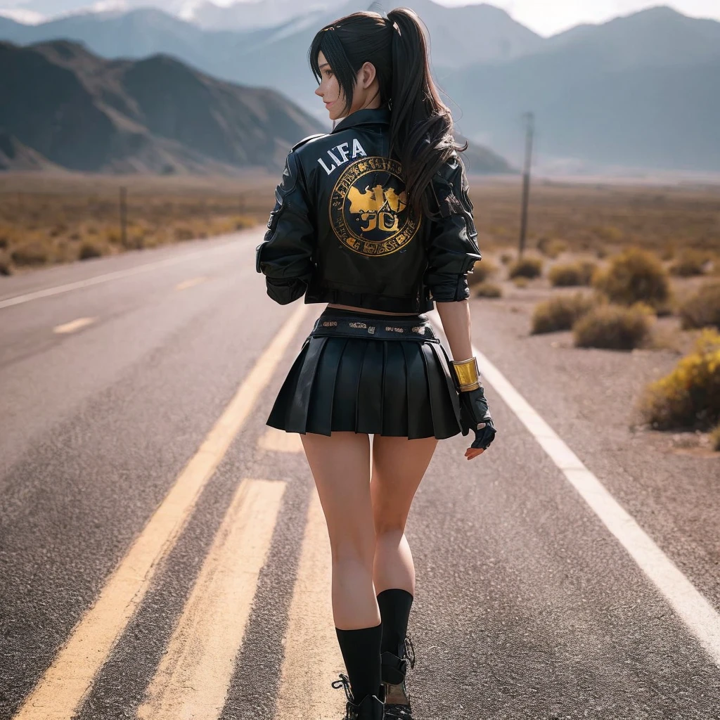 Tifa Lockhart, rosto delicado, rosto detalhado, corpo perfeito, corpo atletico, textura ultra realista