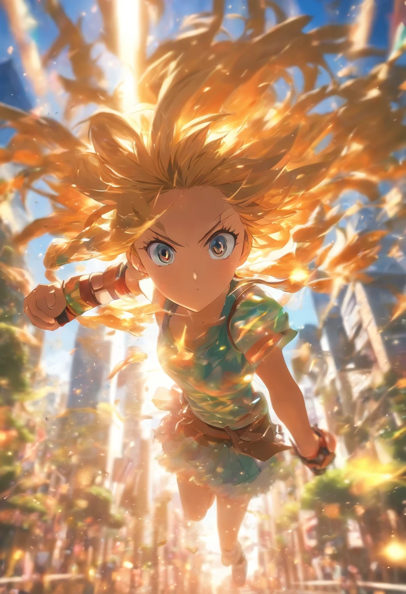 foreshortening, depth of fields, masutepiece, Best Quality, 1girl in, Dappled sunlight,