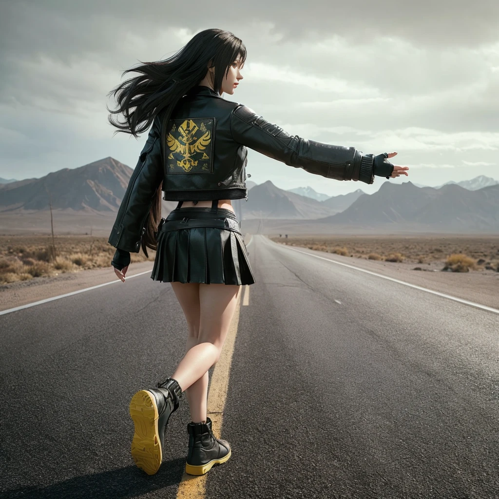Tifa Lockhart, rosto delicado, rosto detalhado, corpo perfeito, corpo atletico, textura ultra realista