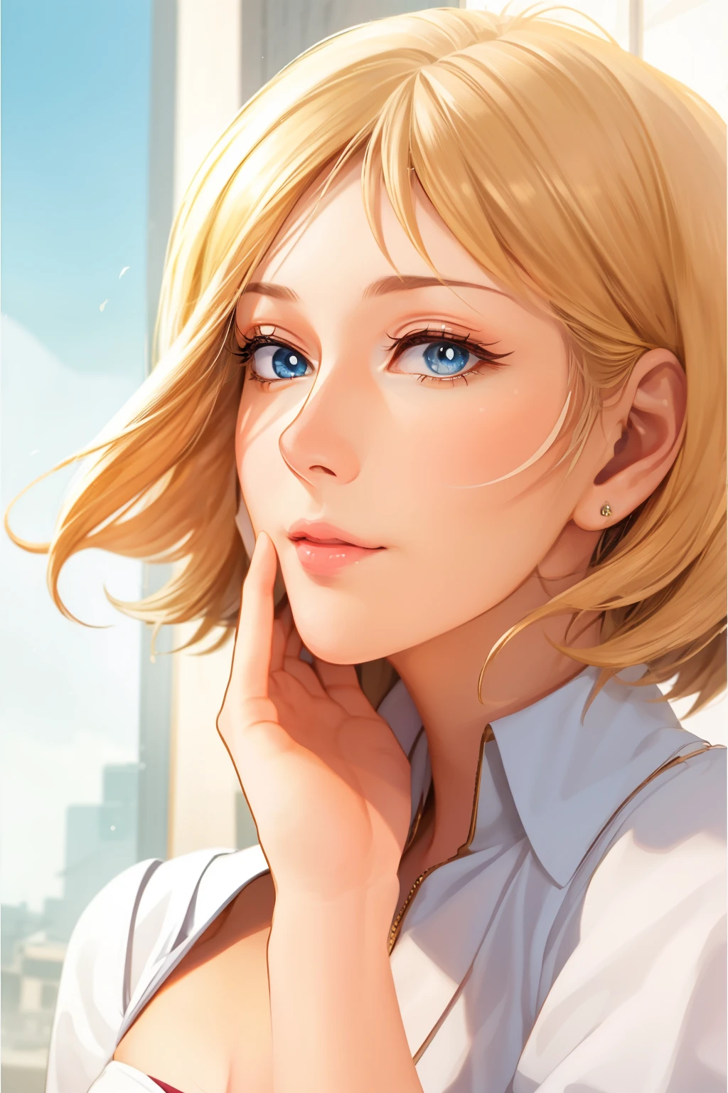 1girl, sayla mass, elegant, masterpiece, intricate, realistic, best quality, absurdres, high face detail, perfect eyes, mature female, cowboy shot, illustration, vibrant colors