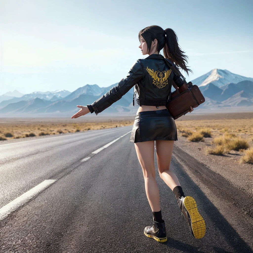 Tifa Lockhart, rosto delicado, rosto detalhado, corpo perfeito, corpo atletico, textura ultra realista