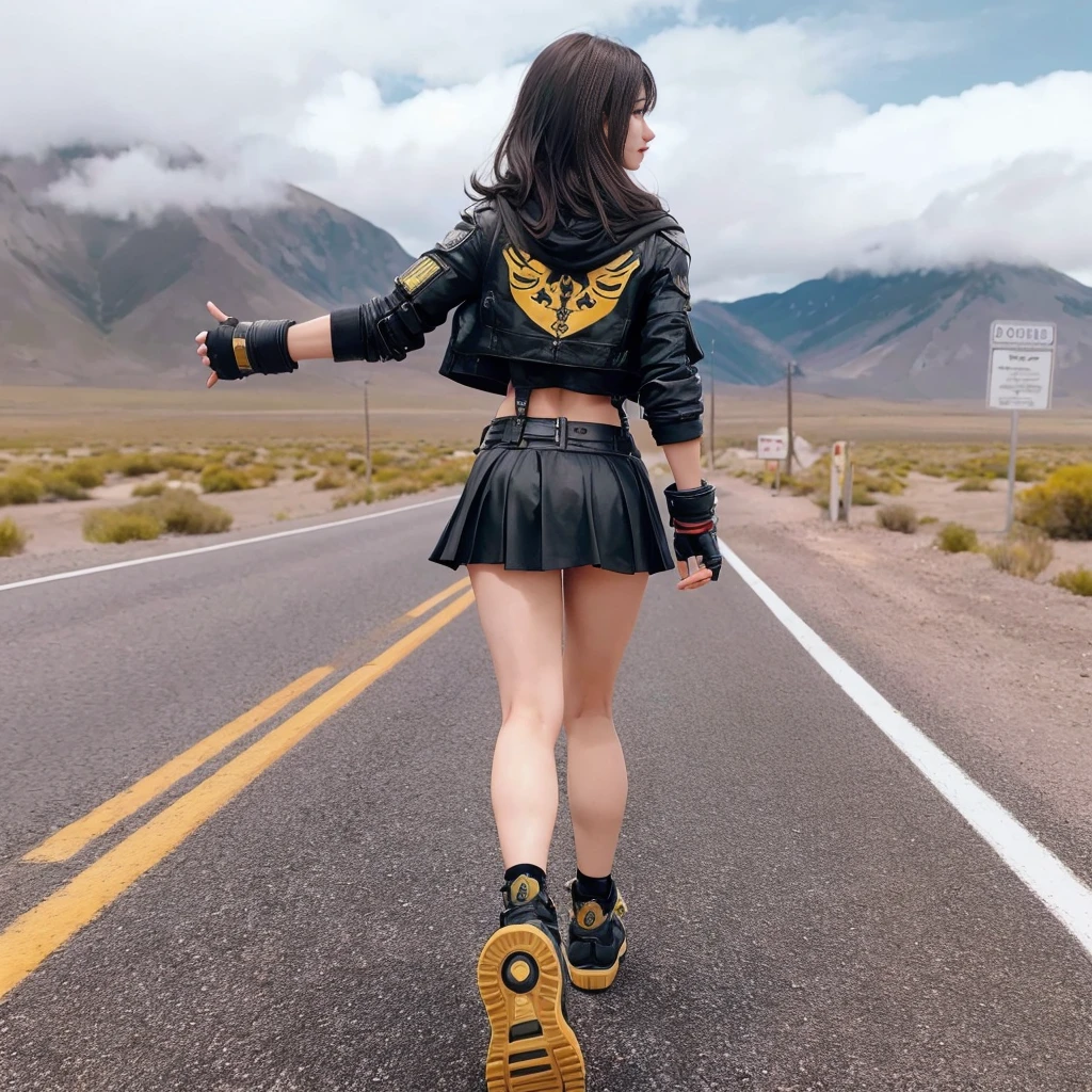 Tifa Lockhart, rosto delicado, rosto detalhado, corpo perfeito, corpo atletico, textura ultra realista