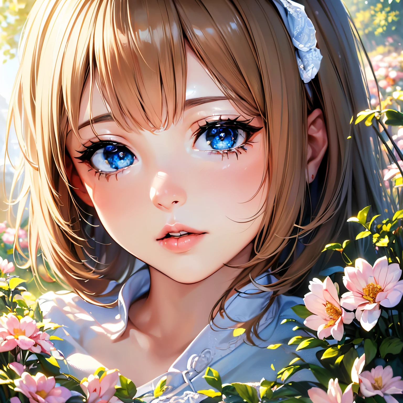 (best quality,4k,8k,highres,masterpiece:1.2),ultra-detailed,(realistic,photorealistic,photo-realistic:1.37),oil painting,soft sunlight,vivid colors,beautiful detailed eyes,beautiful detailed lips,flowing dress,gentle breeze,blooming flowers,peaceful atmosphere,painting style,warm color tones,natural lighting.