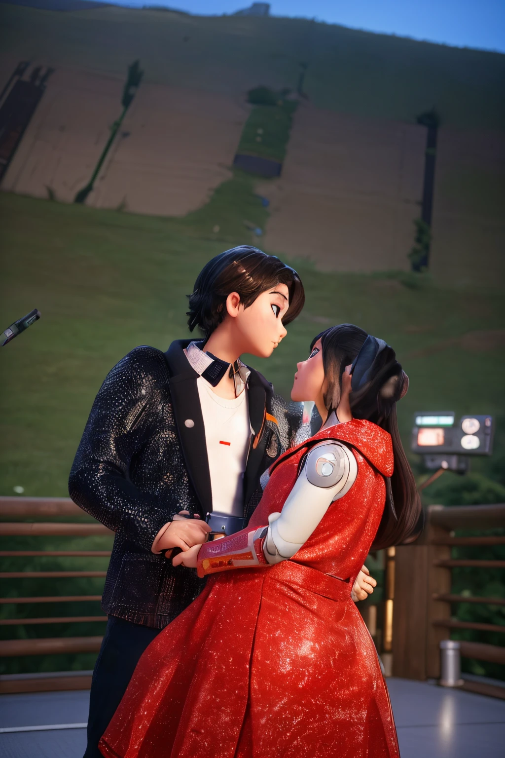 (RAW photo) (8K, 4K, Best Quality, hight resolution, 超A high resolution:1.1), (masutepiece, Realistic, Photorealsitic:1.1), 1girl in, Japaese Cyborg Girl ,Plump , White boots,announcer,control panels,android,Droid,Mechanical Hand, ,clothes with a sense of ...