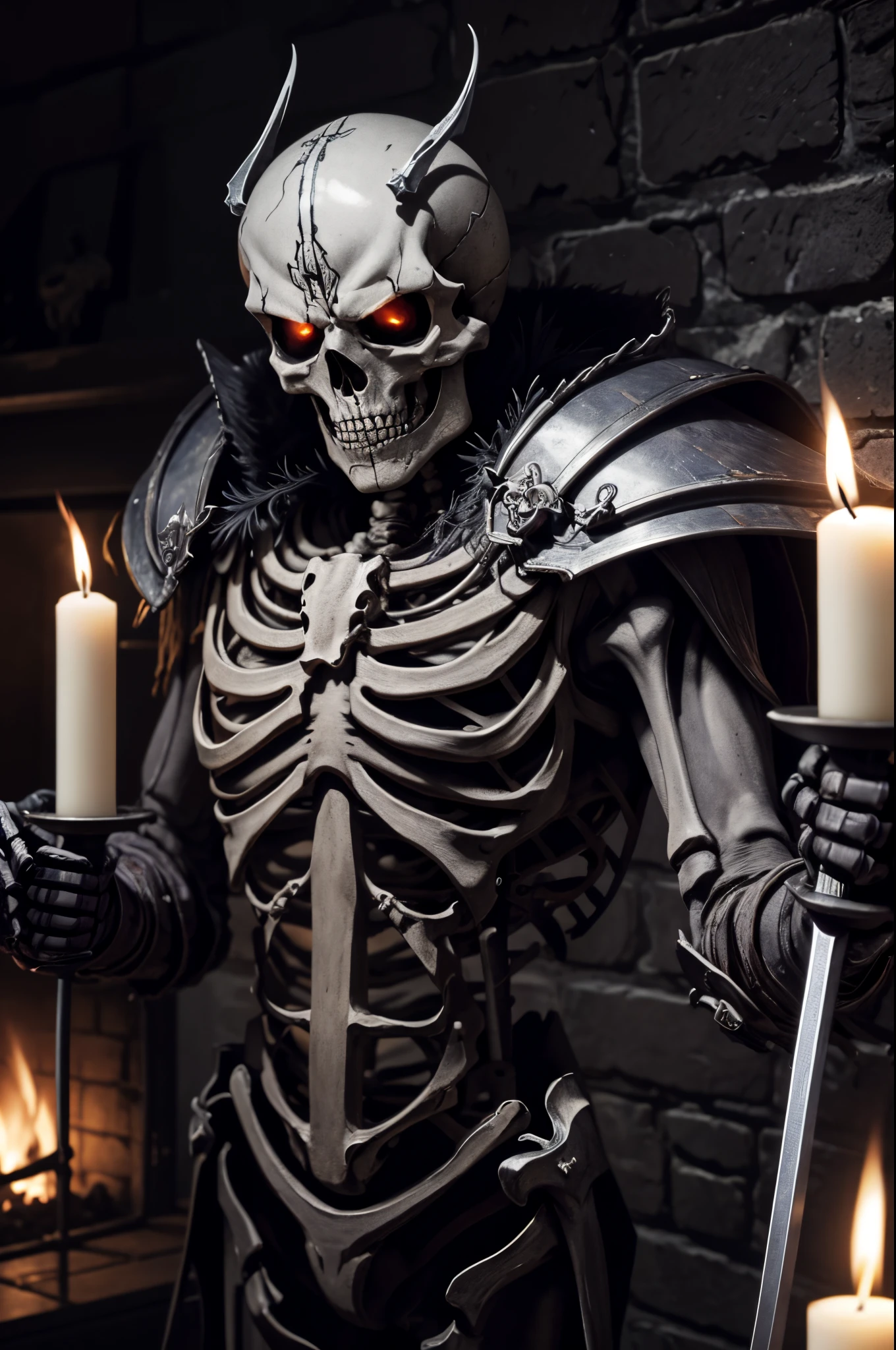 Watch the terrifying sight of the Skeleton Knight，An inhuman monster，