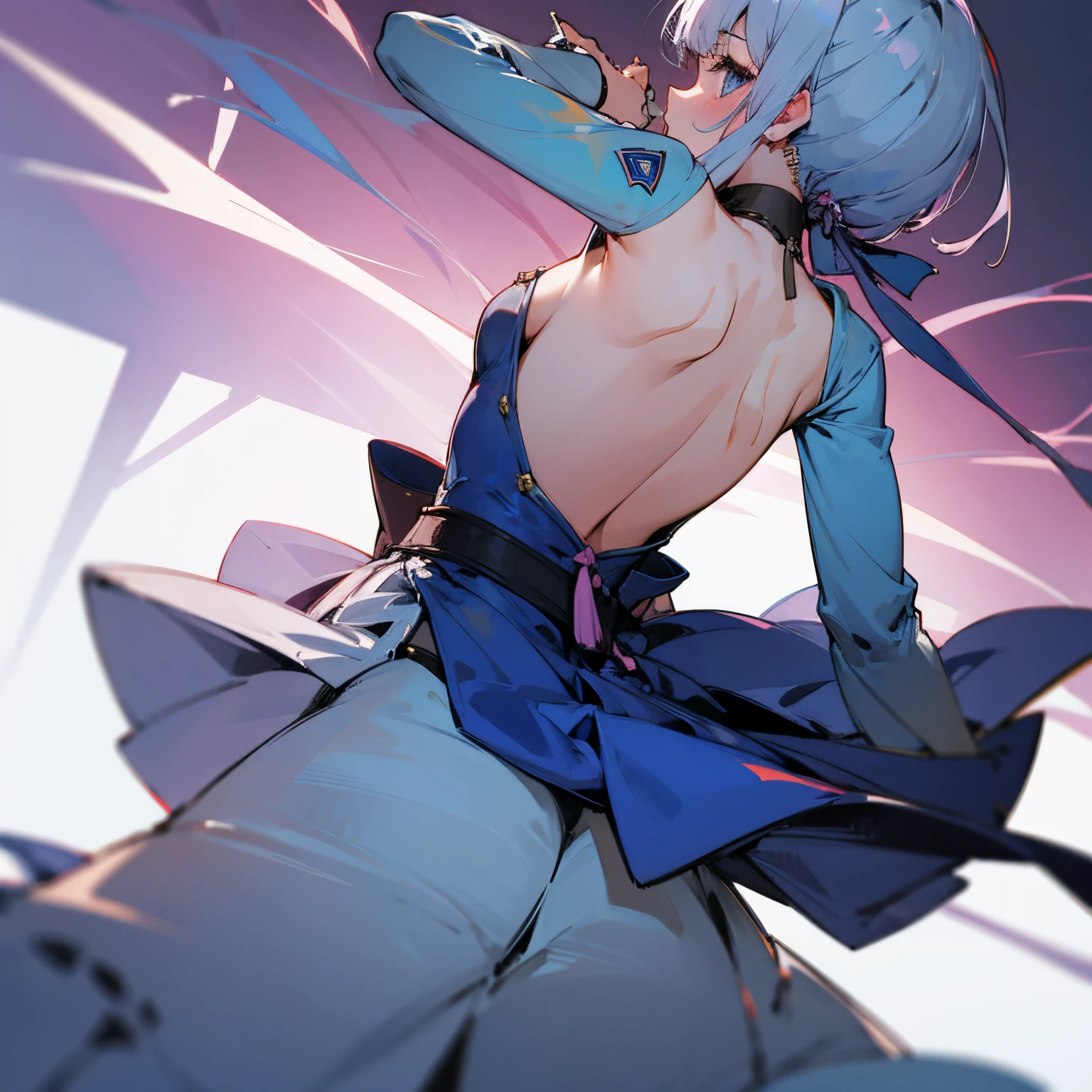 back,lewd poses,looking behind