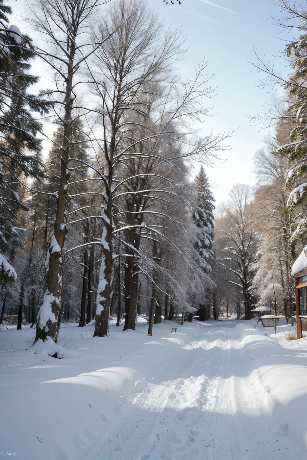 beauty of nature in winter and joy
