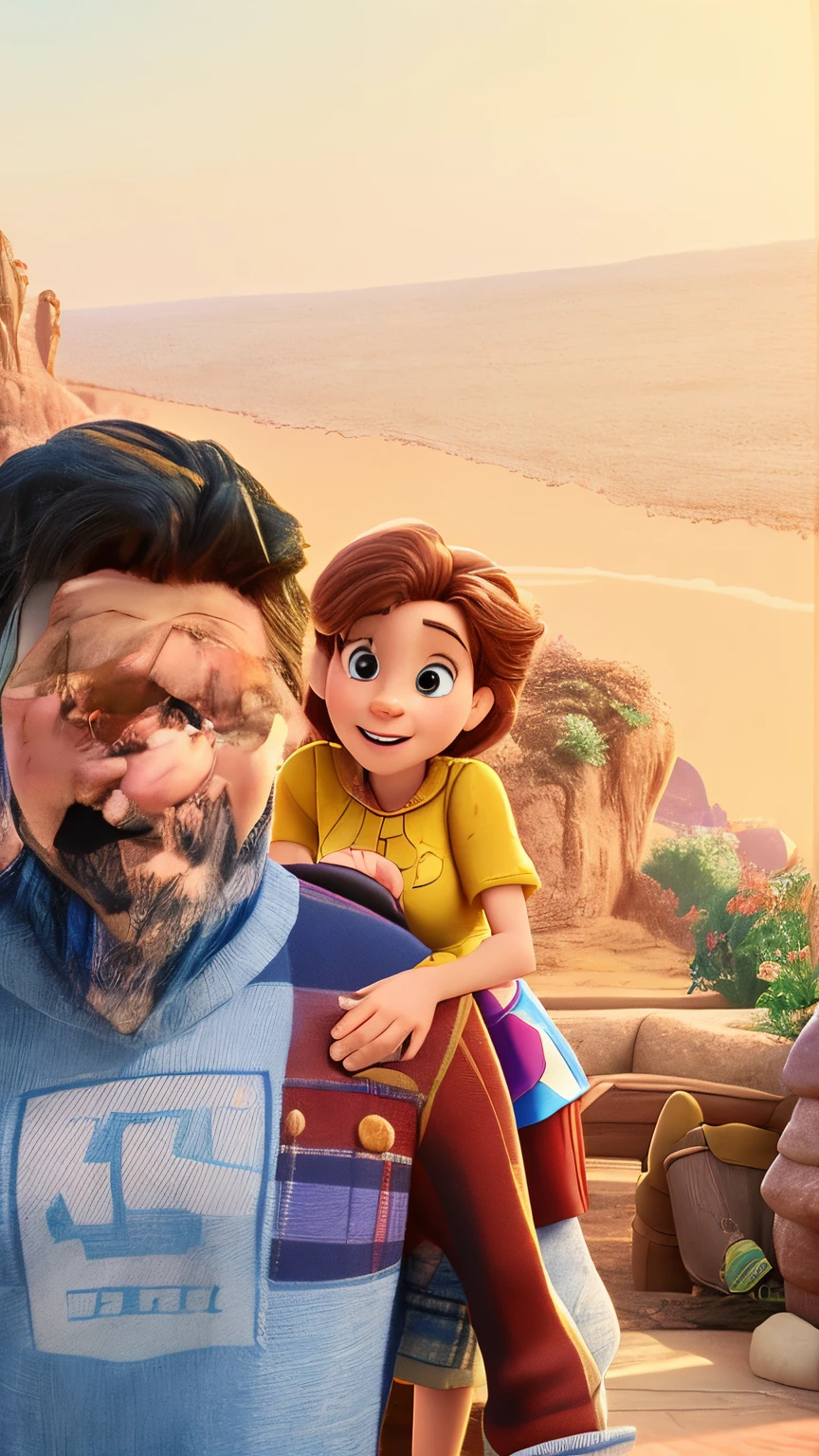 there is a man and a woman that are standing together, photorealistic disney, animated film, pixar portrait 8 k photo, animated movie, disney photo realistic, realistic movie still, photorealistic movie still, still from the movie, detailed portrait shot, movie still 8 k, animated movie still, medium shot of two characters, the movie, film still from the movie