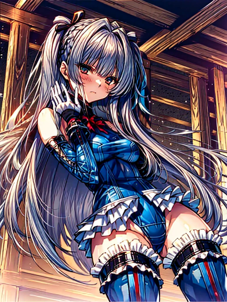 1girl in, ( (digital) ( ), medium breasts, (fril swimsuit, thighs thighs thighs thighs, Detached sleeves)) , Best Quality, marierose,、Hypnorola
Eyes in the sky、1girl in,Emotionless facial expressions,,(