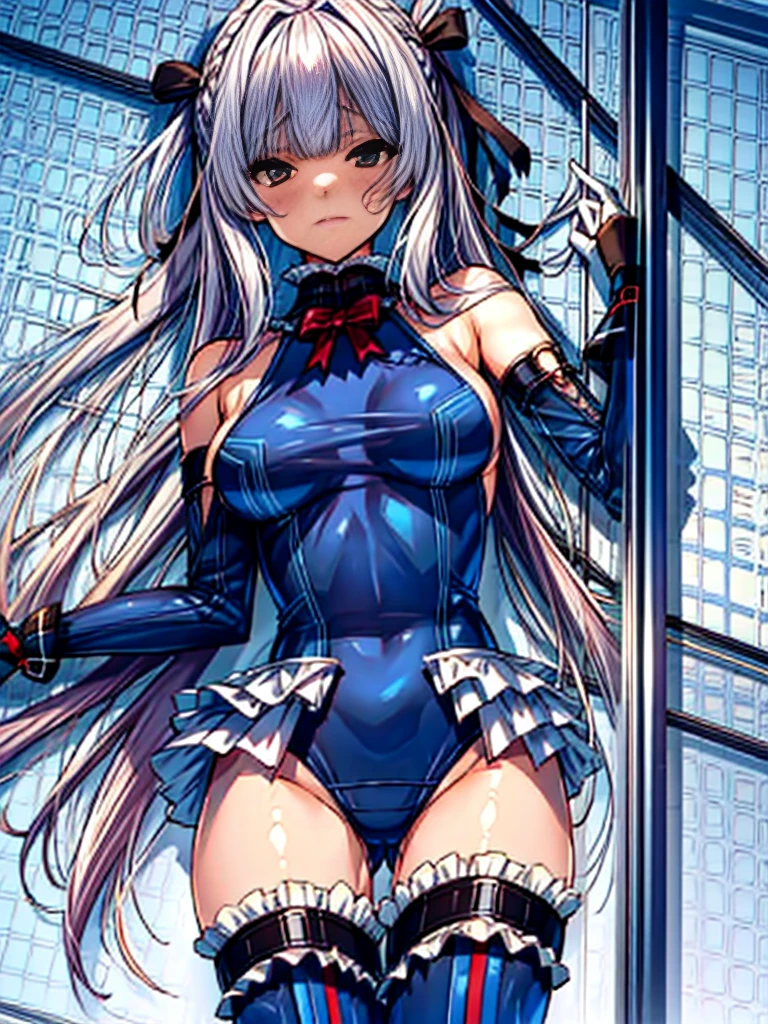 1girl in, ( (digital) ( ), medium breasts, (fril swimsuit, thighs thighs thighs thighs, Detached sleeves)) , Best Quality, marierose,、Hypnorola
Eyes in the sky、1girl in,Emotionless facial expressions,,(Inside the experimental facility)