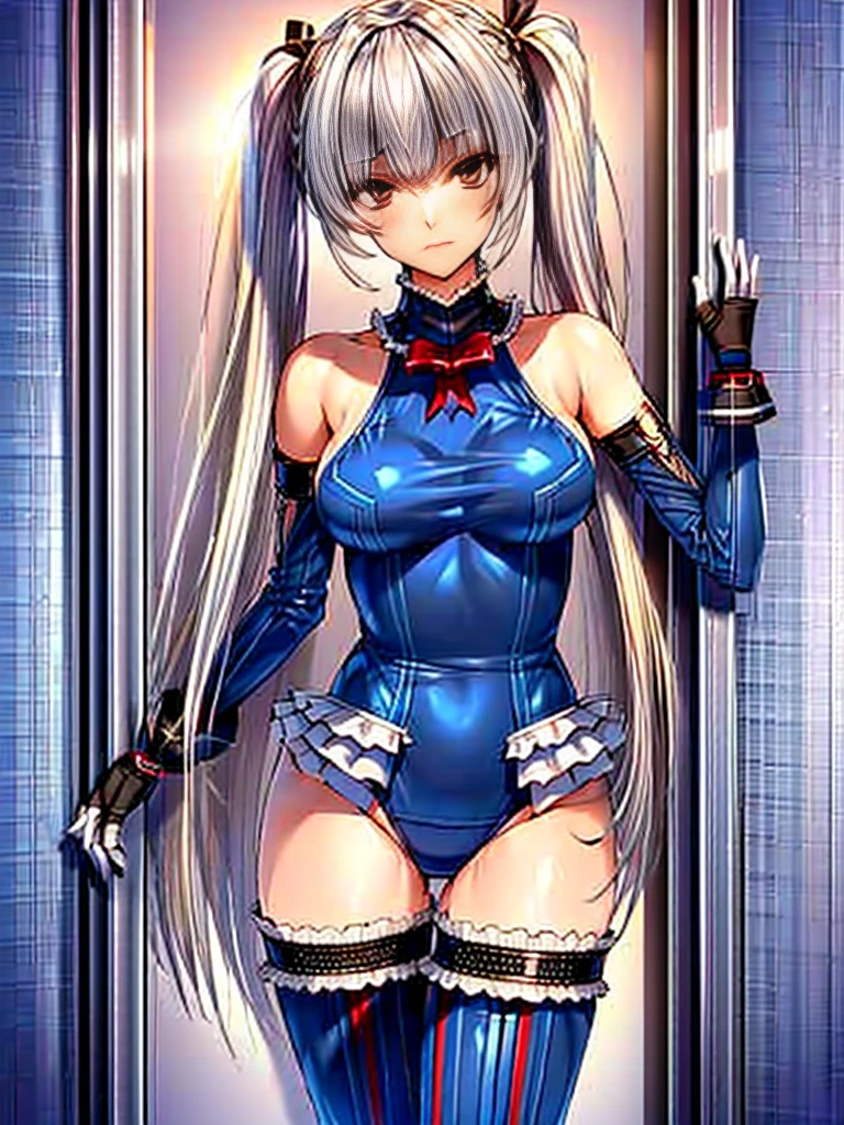 (1girl in:1.2, ( (digital) ( (Interior of a facility lined with futuristic culture tanks:1.2), medium breasts, (fril swimsuit, thighs thighs thighs thighs, Detached sleeves)) , Best Quality, marierose,、Hypnorola
Eyes in the sky、1girl in,Emotionless facial expressions,
