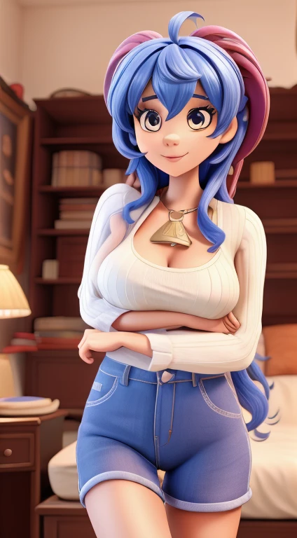 ((best quality)), ((highly detailed)), masterpiece, (detailed eyes, deep eyes), (1girl), dynamic angle, cowboy shot, mlprarity, woman, smile, looking at viewer, ((purple hair)), ((blue eyes)), (((50's cocktail dress))), housewife, pearl necklace, ((apron)), (indoor, kitchen), flashing breasts, ((exposed breasts, nipples)), graceful pose, realistic proportions, woman, cupping breasts, puckered lips, open shirt, rolled sleeves, american face, woman, glamorous, white blouse, pearl earrings, sitting on an easy chair