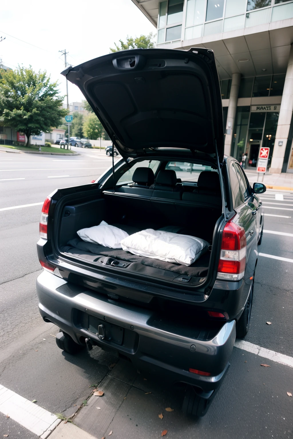 station wagon with luggage