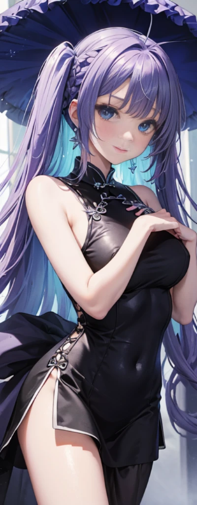 portrait of femme_fatale, long_hair, realism,
