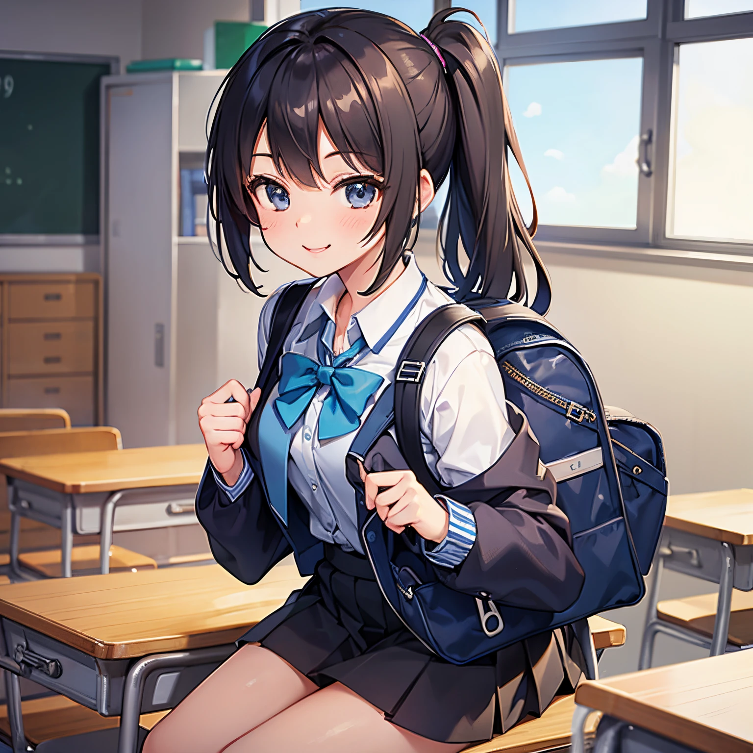 student, 1girl, panty shot, school
