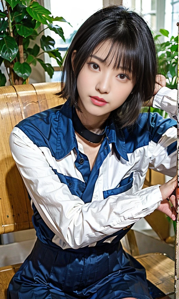 ULZZANG-6500-v1.1, (RAW PHOTO:1.2), (photot-REALISTIC,:1.4), beautiful detailed girls, highly detailed eyes and faces, Beautiful Detailed Eyes, s ridiculous, unbelievably ridiculous, Huge File Size, Super Detailed, Highres, very detail, sthe highest qualit, Master peace、, Kemomimi, ((Japanes girl' high school uniform)), An illustration, very detail, UHQ, unification, 8k壁紙, Splendid, Fine details, Master peace、, sthe highest qualit, very detailなUHQユニフォーム8k壁紙, Light on the face、Movie lighting、16歳の女の子、((witheout panties))、((dynamic posing)))、(camel toes)、(Half)、(pantyhose、、、、)、(Sitting on legs bending the knees))、short haired、ple short hair、long neck、Put your ears out、bangs、bigger eyes、Lashes、a Pretty、Very cute