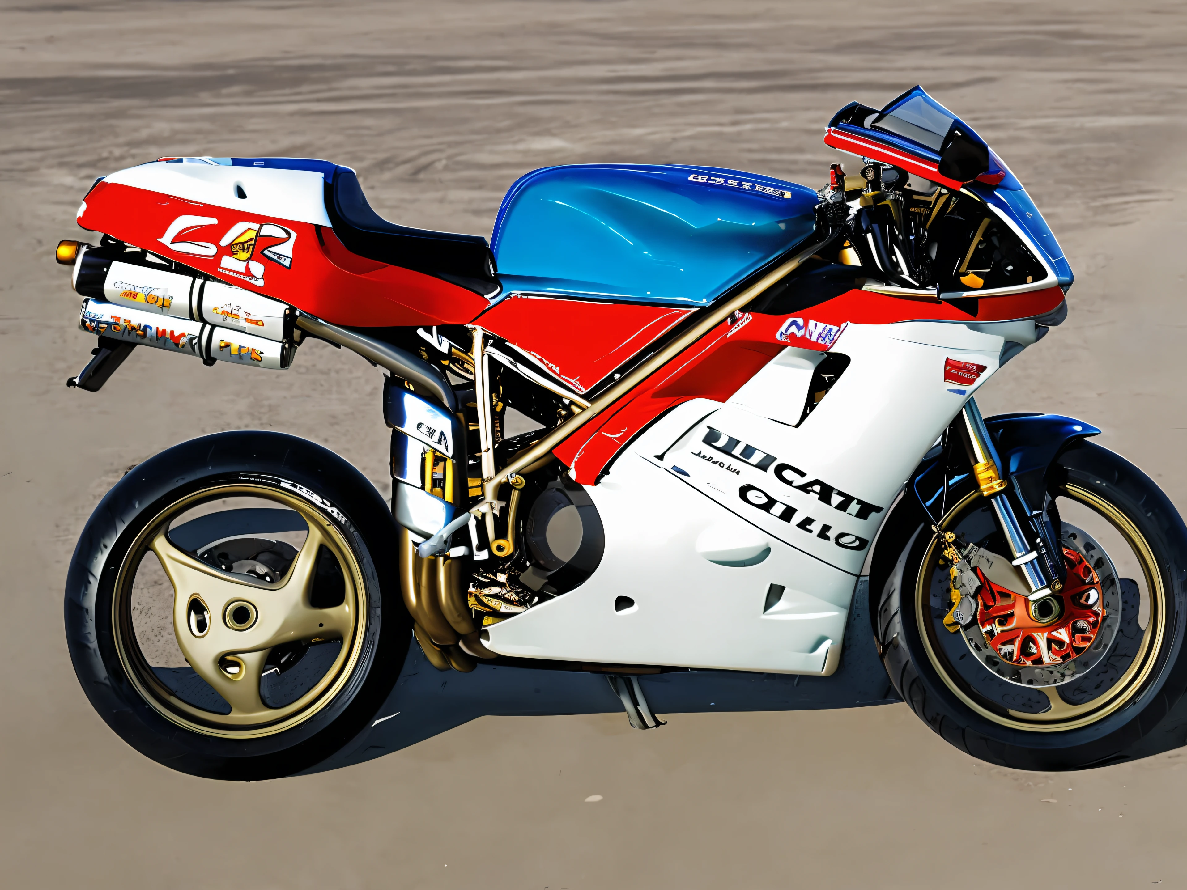 (masterpiece, best quality:1.3) 94Ducati916, 1994 world superbike championship winning ducati 916, ultra high details, photorealistic,