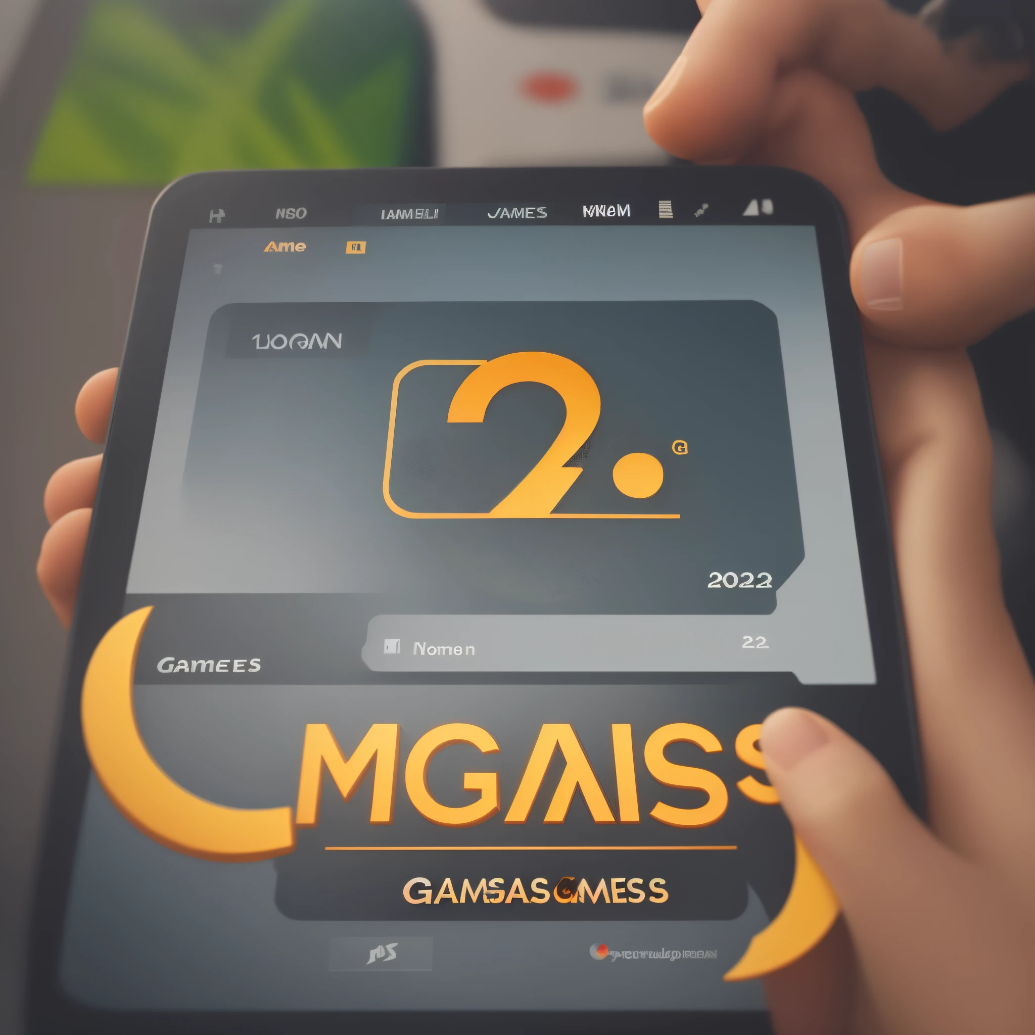 Logo de canal de games 2023 escura com o nome gustagames