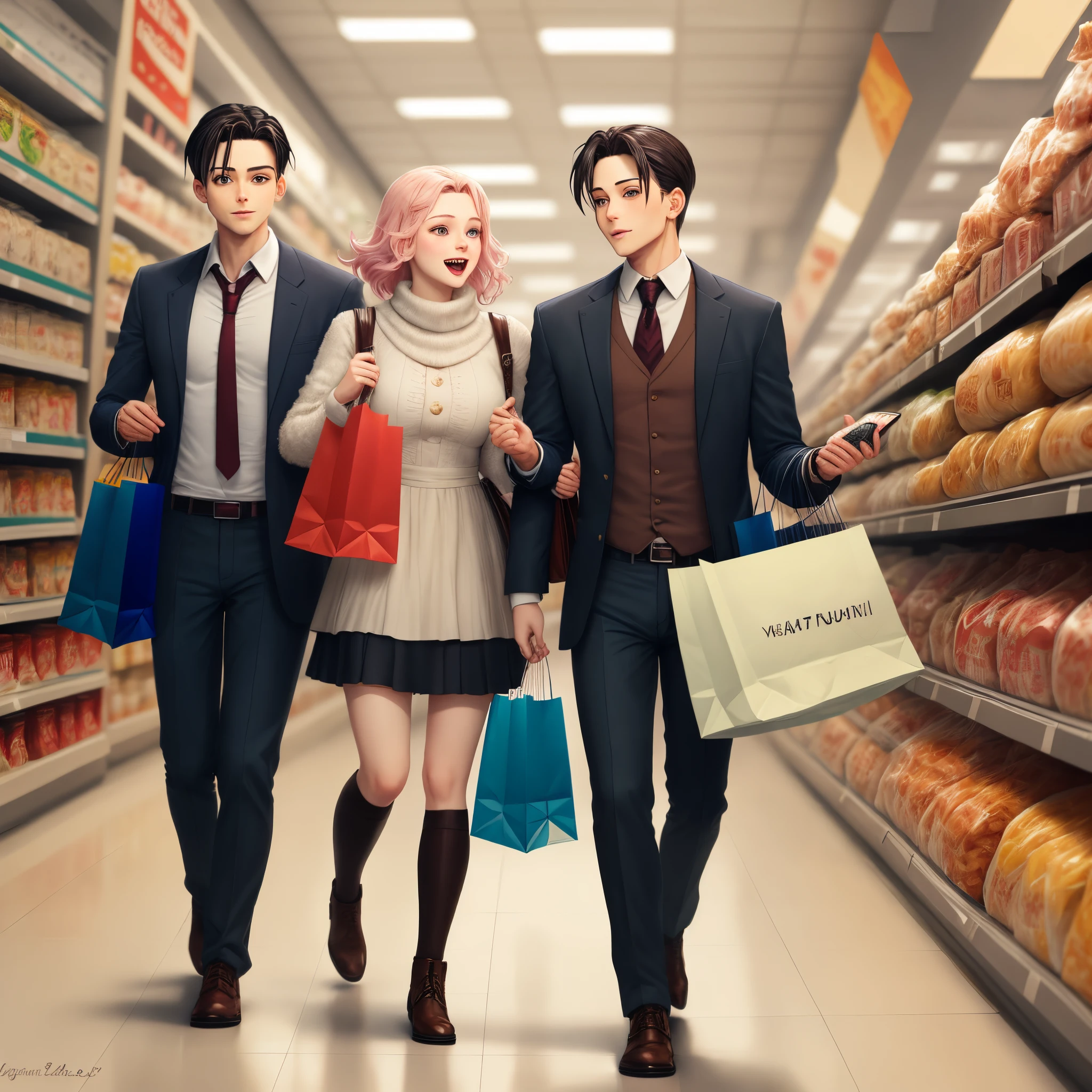Captain Levi shopping with his friends