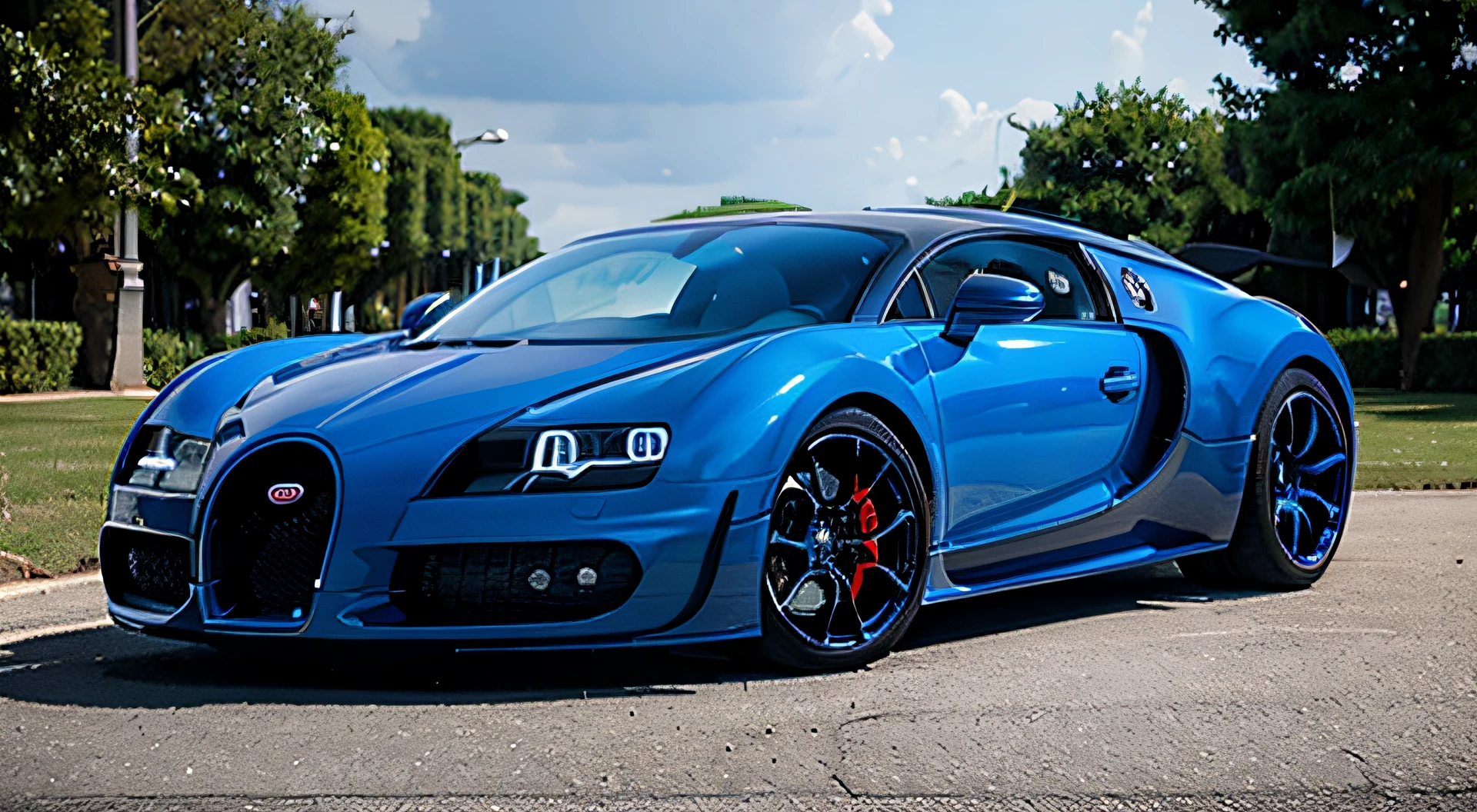Blue bugatti