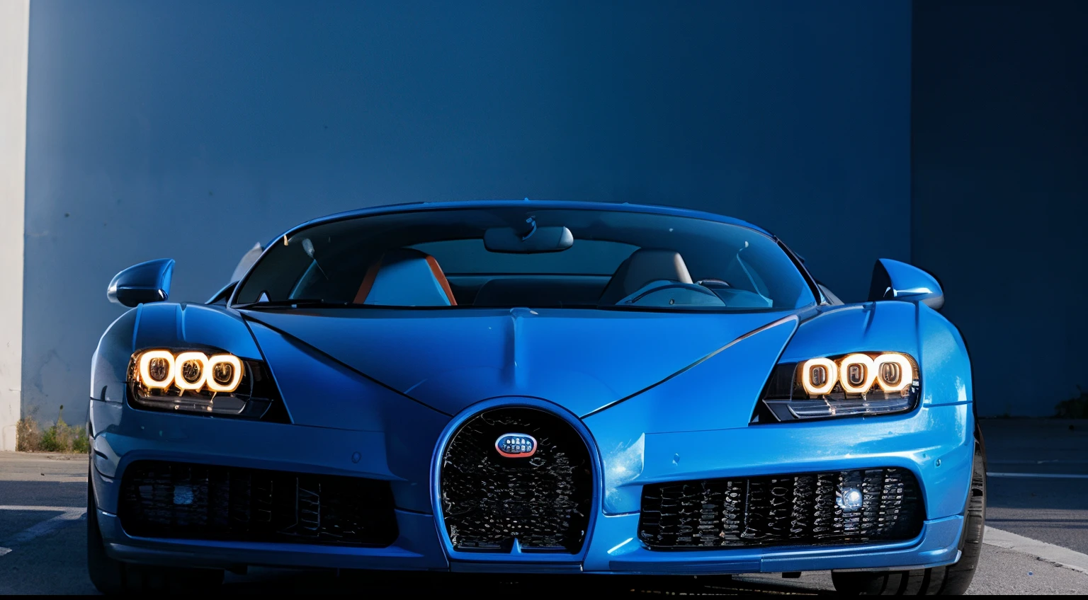 Blue bugatti
