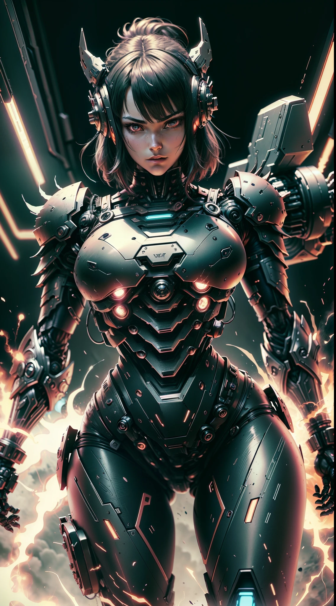 a very realistic biomecha Berserk:Hack/sign style, lewd fanservice photograph, mecha-kunoichi hacker Quiet wearing an elite ornate exo-plugsuit by Yoji Shinkawa, punkrock-metal fashion, alluring scene, seducing the protagonist, a flirty pose, the big close up, Eyecatching color theory, epic composition, futuristic cgi cinematic action scenery, bokeh, depth of field