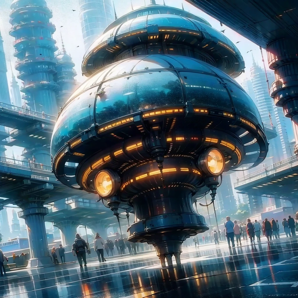 A realistic sci-fi city