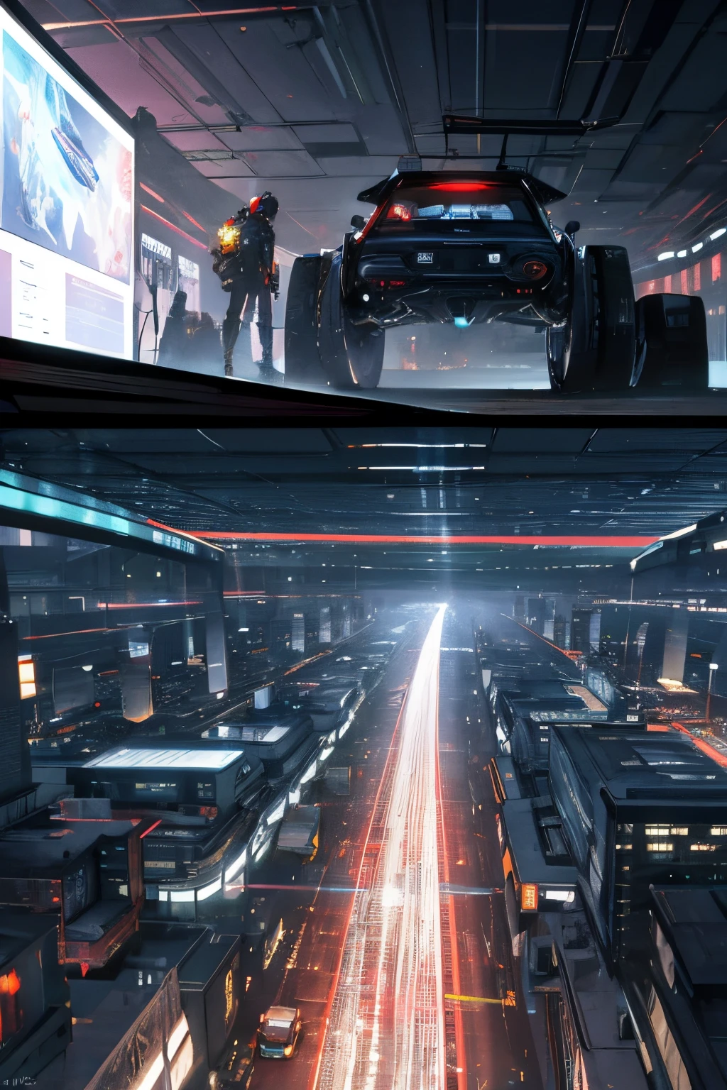 Cars of the future world,large panorama,kosmos,cyber punk perssonage,Wandering Earth,The Car,Save the world,extreme light,laser,Technological equipment,Faraway view