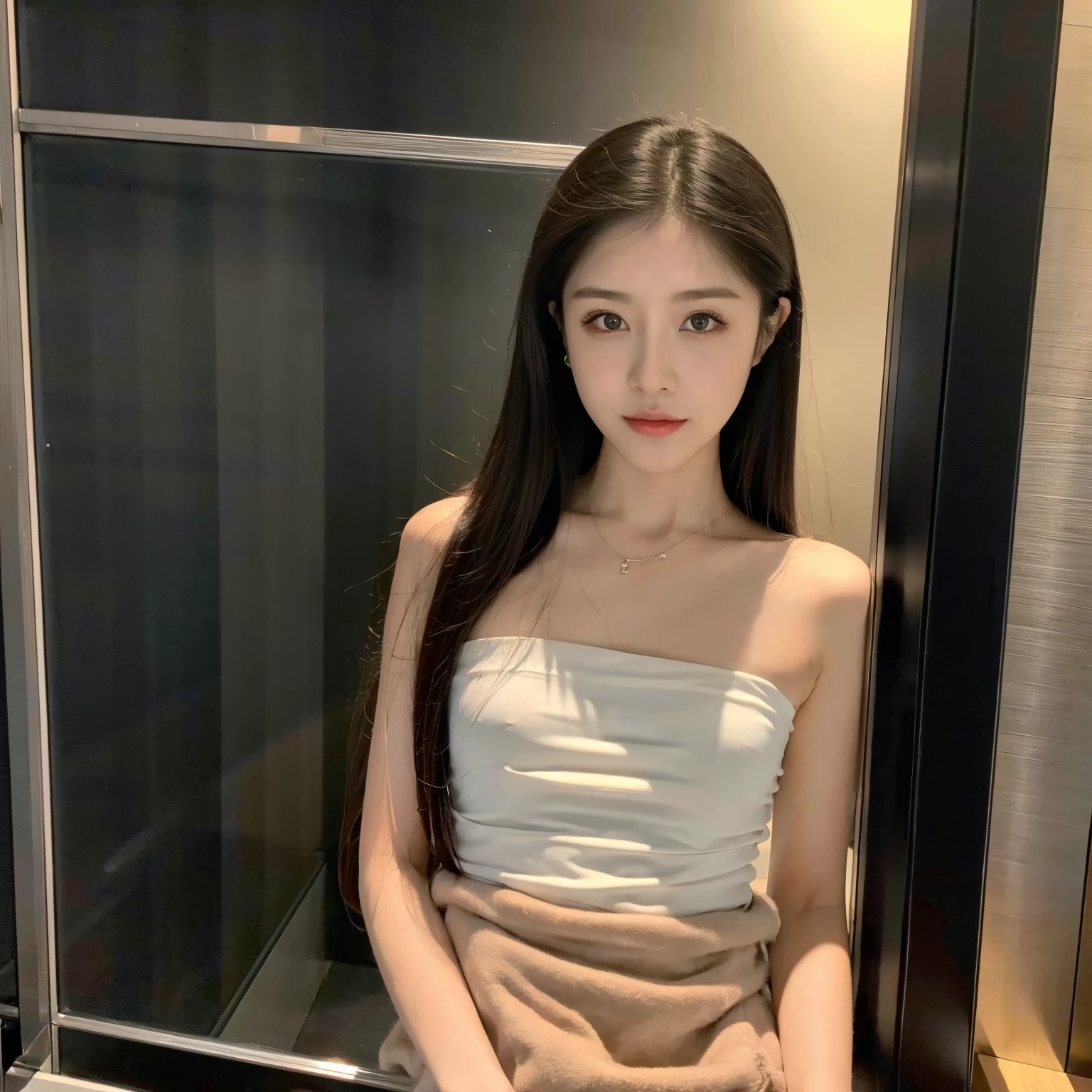 ，巨作, Best quality at best，8K, 超高分辨率，cinmatic lighting，(pretty eyes:1.1)， ((mid view，The upper part of the body))，Beautuful Women,On the outside