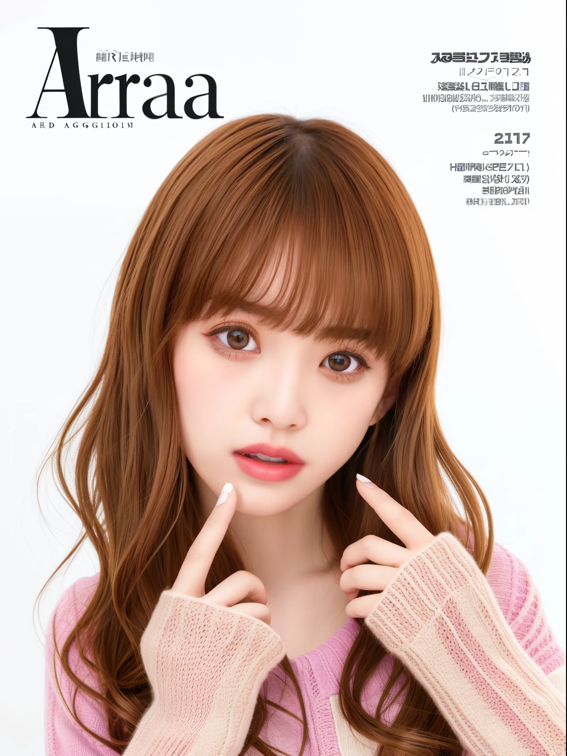 araface magazine cover with a woman in a sweater and gloves, ray, light ray, god ray, sun ray, bae suzy, magazine scan, royo, ( ray of sunlight ), magazine photo, ray casting, gods ray, texts,cover shot, magazine, ray of light, by Tadashi Nakayama, rays, cover of magazine, single ray of moon