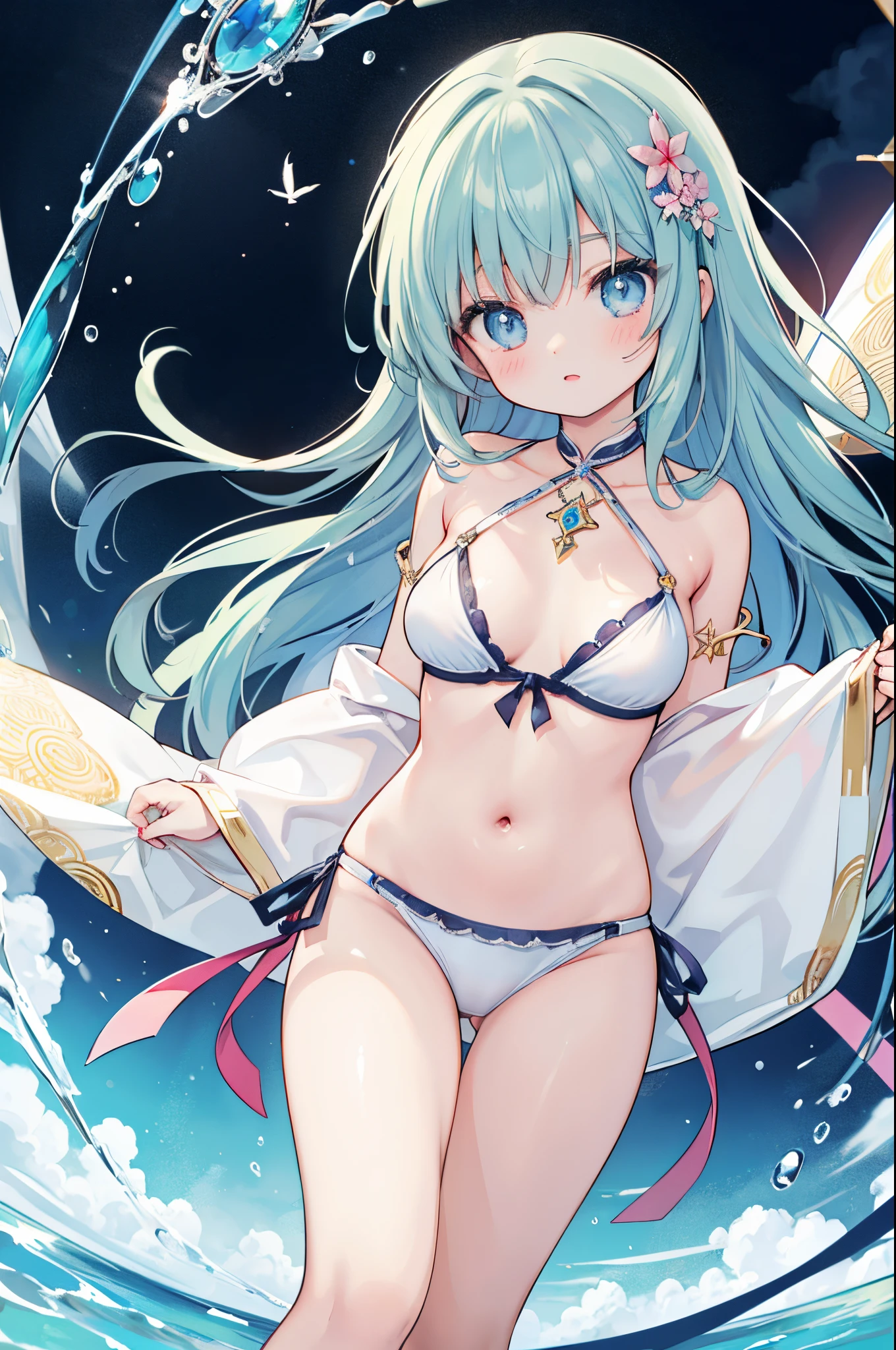 (Masterpiece)、(top-quality)、((ultra-detailliert))、(Super delicate)、Beautiful breasts、Ecchi Bikini、mystical、Fantastical