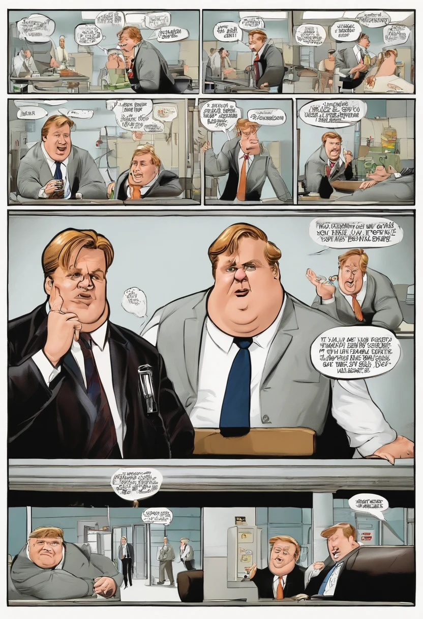 A video of Tommy giving a motivational pep talk to the factory workers on the production floor.,Tommy Boy (1995),Tommy Callahan III, portrayed by Chris Farley in the movie “Tommy Boy,” is a lovable but bumbling character. He’s a bit overweight, with a disheveled appearance that matches his often clueless demeanor. Tommy’s known for his big heart and infectious enthusiasm, but he lacks the sophistication and business acumen expected in the corporate world. He’s often seen in ill-fitting suits, which complements his overall goofy and endearing persona.