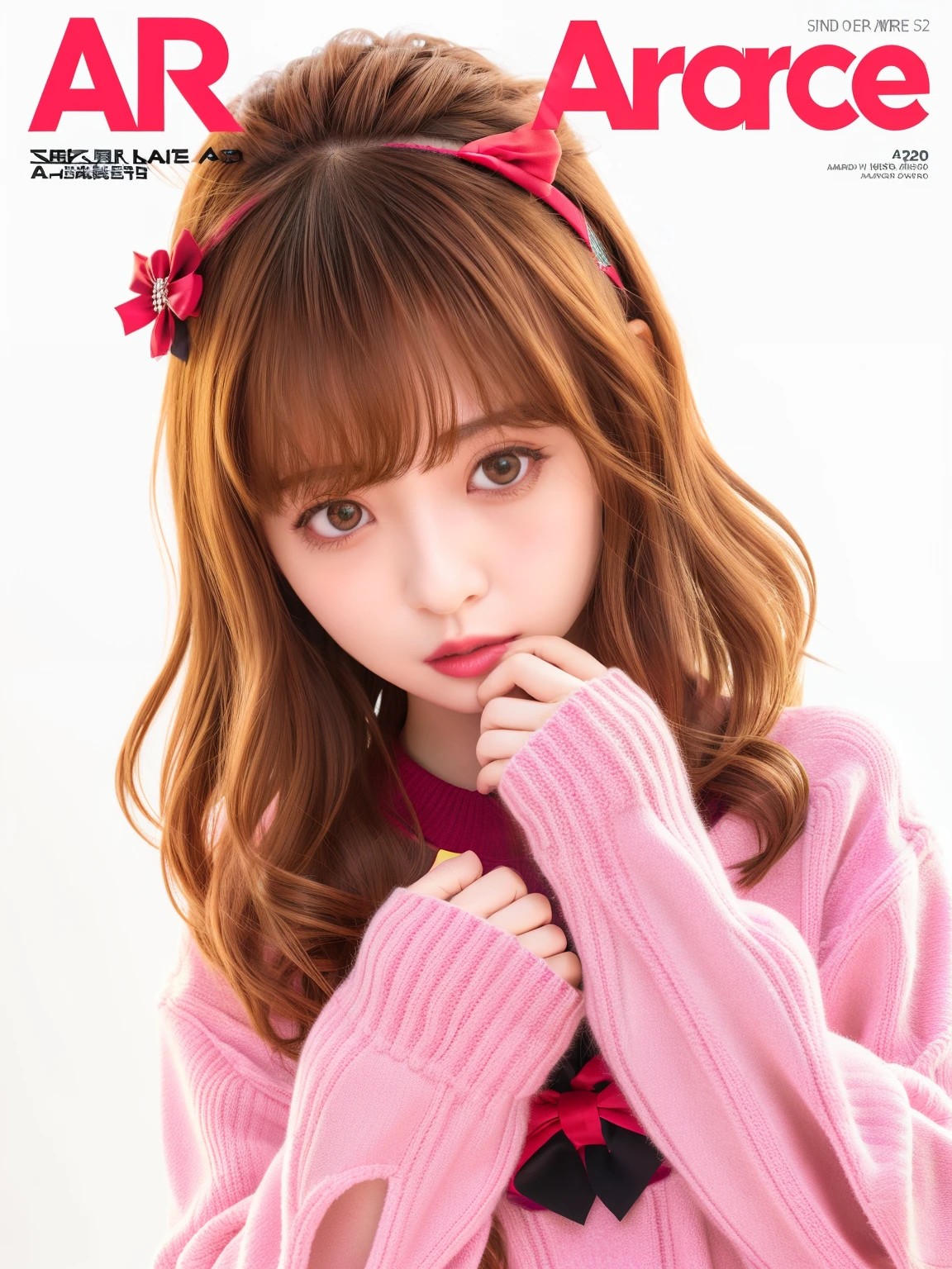 araface magazine cover with a woman in a sweater and gloves, ray, light ray, god ray, sun ray, bae suzy, magazine scan, royo, ( ray of sunlight ), magazine photo, ray casting, gods ray, texts,cover shot, magazine, ray of light, by Tadashi Nakayama, rays, cover of magazine, single ray of moon