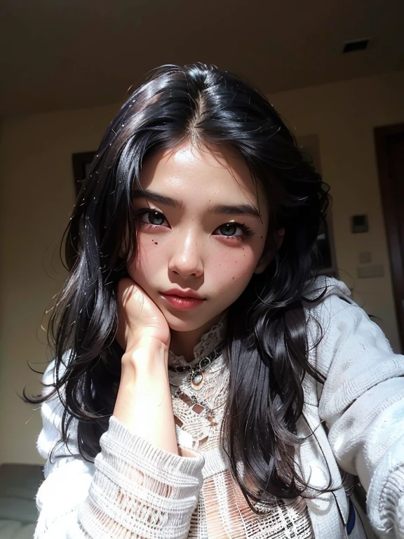 a close up of a woman with a brown jacket and a pink purse, anime thai girl, 18 years old, asian girl, nivanh chanthara, south east asian with round face, south east asian with long, young and cute girl, 19-year-old girl, good young girl, 2 2 years old, photo of slim girl, masterpiece, 8k, cleavage, big boobs, bust detail, hair detail, eye detail