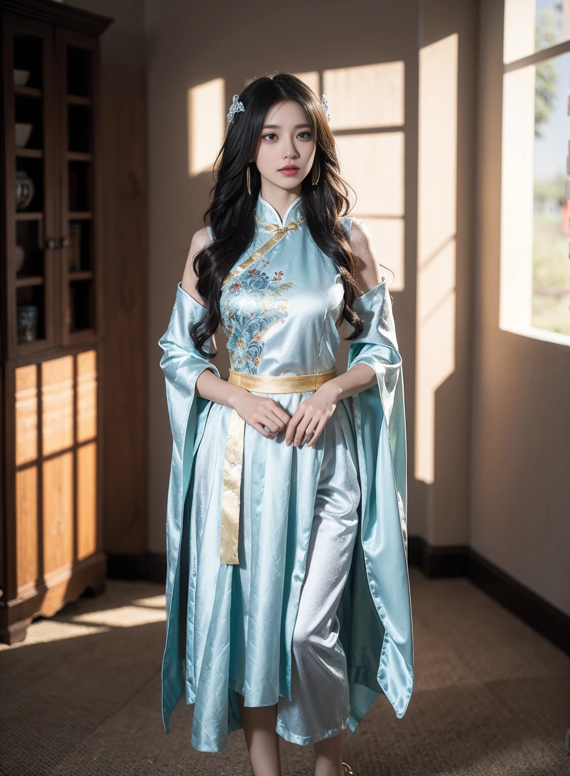 Masterpiece,best quality,Very detailed 8K wallpaper.,1 girl,Guo Feng,
