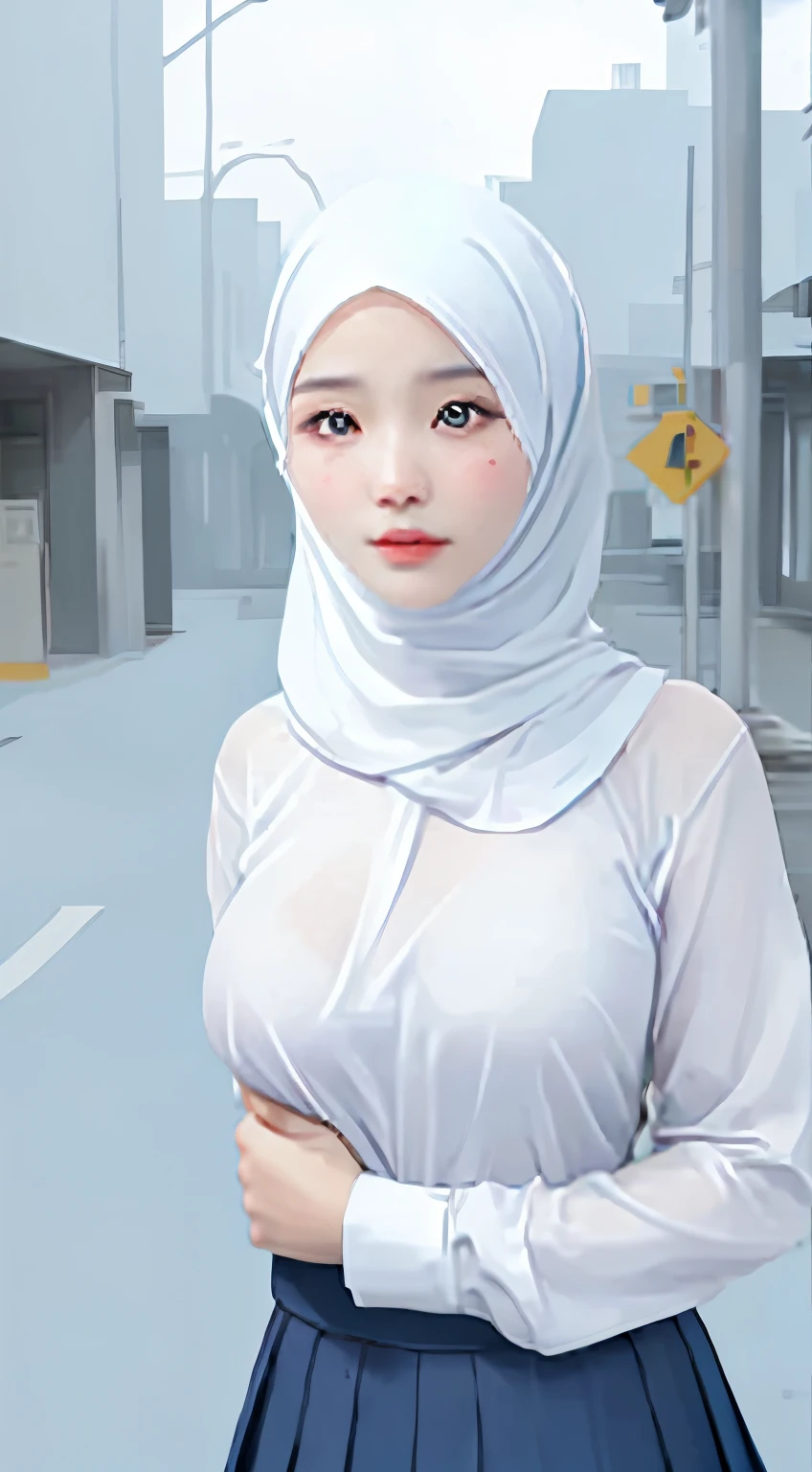 girl,hijab,cry,screamed,hijab outfit,teacher,teacher outfit,sexy,in quiet alley,teacher raped bad guy