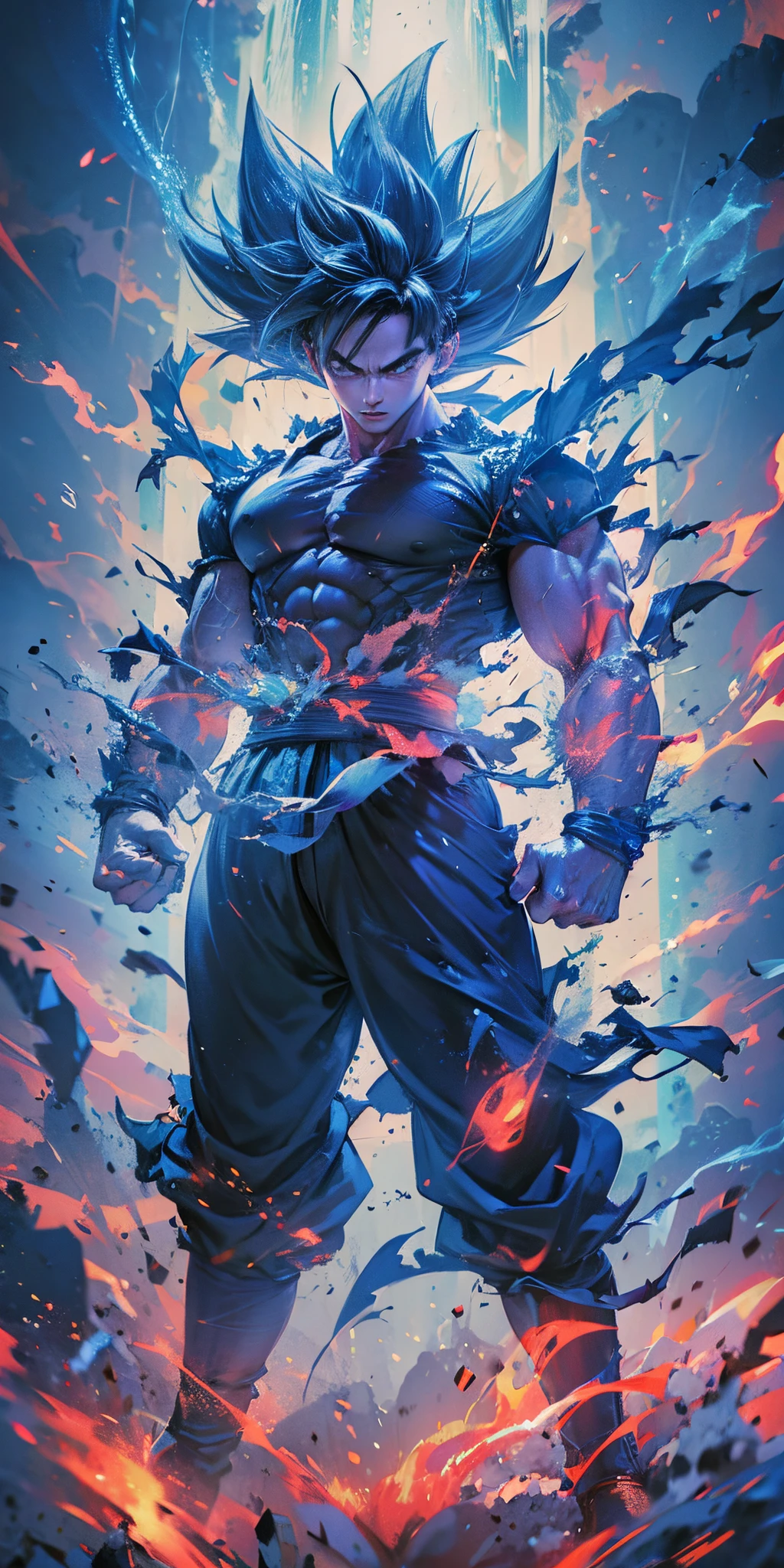 Hyper realistic quality , 4k , hyper quality , Goku , perfect hands , perfect eyes , perfect face , perfect body ,