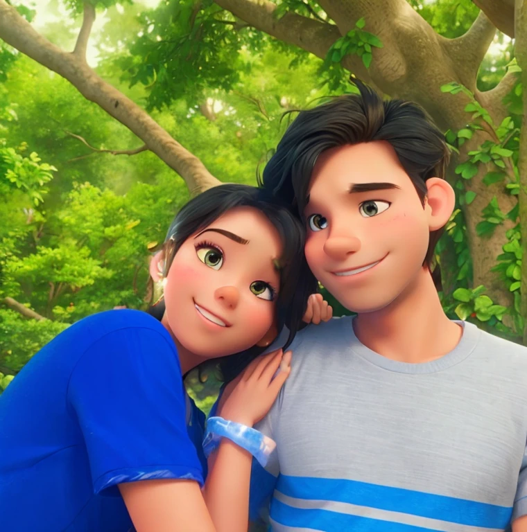 Realistic disney love couple..cute girl and handsome boy High quality image cartoon disney couple love 3D looking gorgeous smooth image
