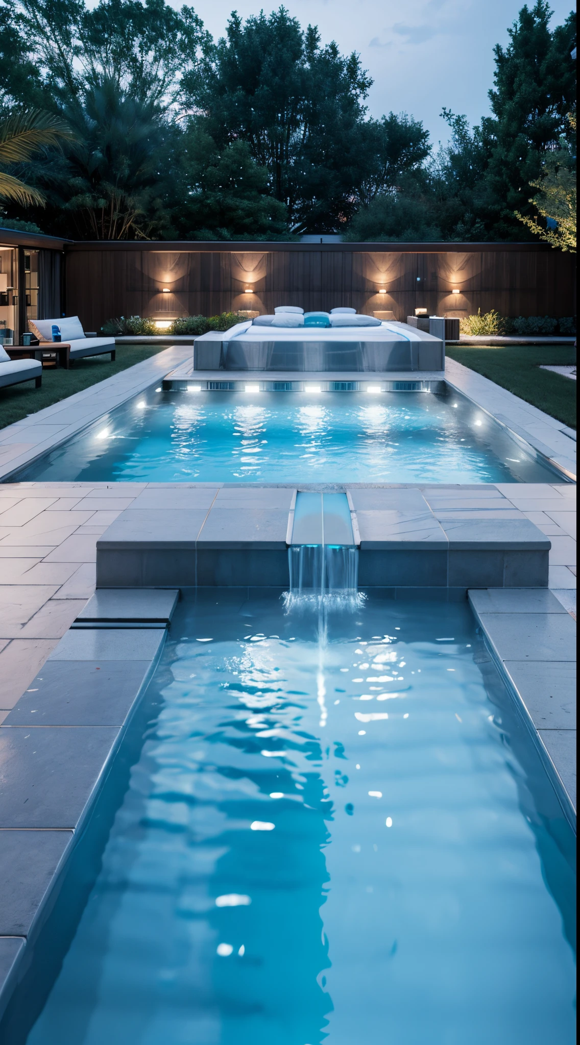 Smart Pools: Integration with smart home technology for features like automated temperature control, lighting, and water features.