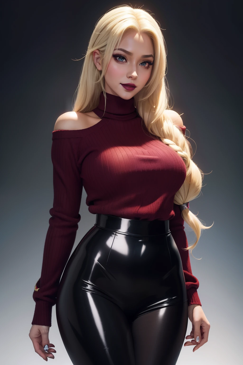 there is a woman in a red sweater and black boots, wearing in stocking, thighhighs and skirt, exposed thighs!!!, very sexy outfit, ripped pantyhose, highly realistic. live cam, full length and white stockings, amouranth, better known as amouranth, thighs!!!!!!, succubus in tight short dress, thighs!!!, sexy outfit