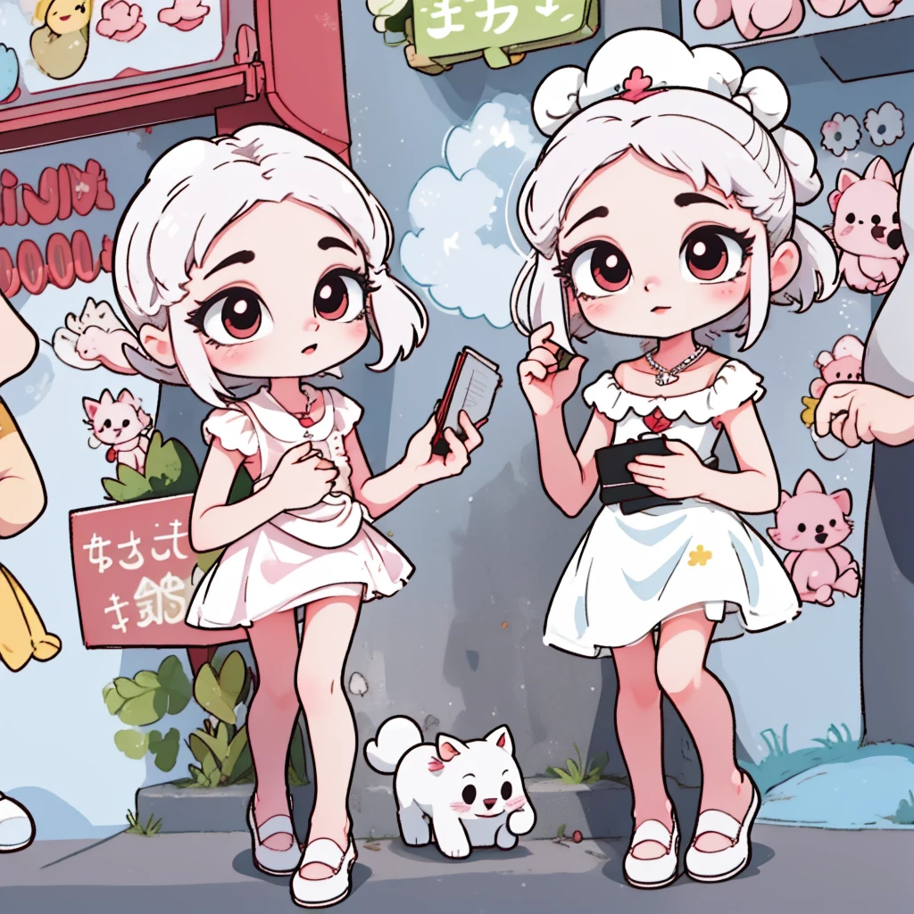 1 adesivo, manual, (uma menina elegante, model, top rosa, fresco e fresco), fundo branco, fundo simples, minimum, fofo, tiny, cor pastel, estilo vetorial, Sem gradiente
