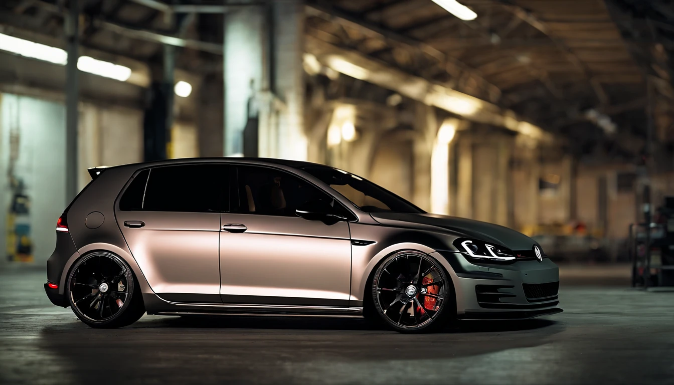 Visualize an extraordinary scene featuring a highly modified Mk7 Volkswagen Golf parked in a low-light garage, with the perfect amount of light illuminating the car. Dive into extreme micro-details to showcase the intricacies of the modifications, the sleek lines, and the overall design, creating a visually stunning image rendered with Octane Render.
Highlight the micro-details of the modified Mk7 Volkswagen Golf, focusing on the customized elements such as body kits, spoilers, rims, and other enhancements. Zoom in on the fine details of the paint job, reflections, and the unique features that make this Golf stand out.
Emphasize the lighting to enhance the micro-details, using carefully placed light sources to cast shadows that add depth and dimension to the modified Golf. Utilize Octane Render to create an image with realistic lighting, capturing the play of light on the car's surfaces and highlighting the intricate modifications.
Consider the environment of the low-light garage, using subtle ambient light to illuminate the surroundings and create a moody atmosphere. Use extreme attention to detail to capture the nuances of the garage setting, including textures on the floor, walls, and any additional elements that contribute to the overall scene.
Imagine the modified Mk7 Volkswagen Golf parked in a visually appealing pose, showcasing its modifications and unique features. Craft an image that not only captures the micro-details of the car but also conveys the essence of automotive customization and meticulous design.
This detailed prompt aims to inspire the creation of a highly detailed and macro-focused image featuring a modified Mk7 Volkswagen Golf GTI parked in a low-light garage, with intricate details, realistic lighting, and an overall visually stunning composition rendered with Octane Render.