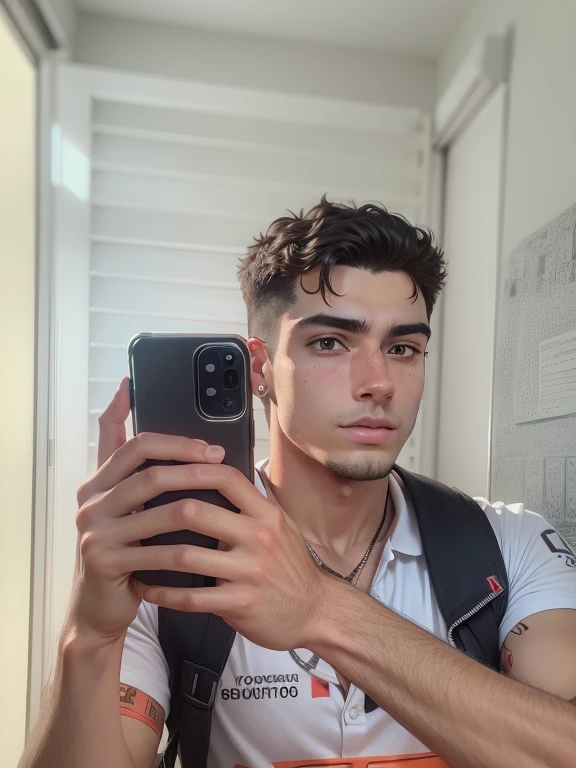 Homem de Arafed tirando uma selfie em um banheiro com uma toalha, tommy 1 6 anos, 18 anos de idade, 1 6 anos, jovem, 1 Menino de 7 anos, rosto magro, 21 anos de idade, ele tem cerca de 20 anos, ele tem cerca de 2 0 anos, androgynous person, androgynous man, jungkook