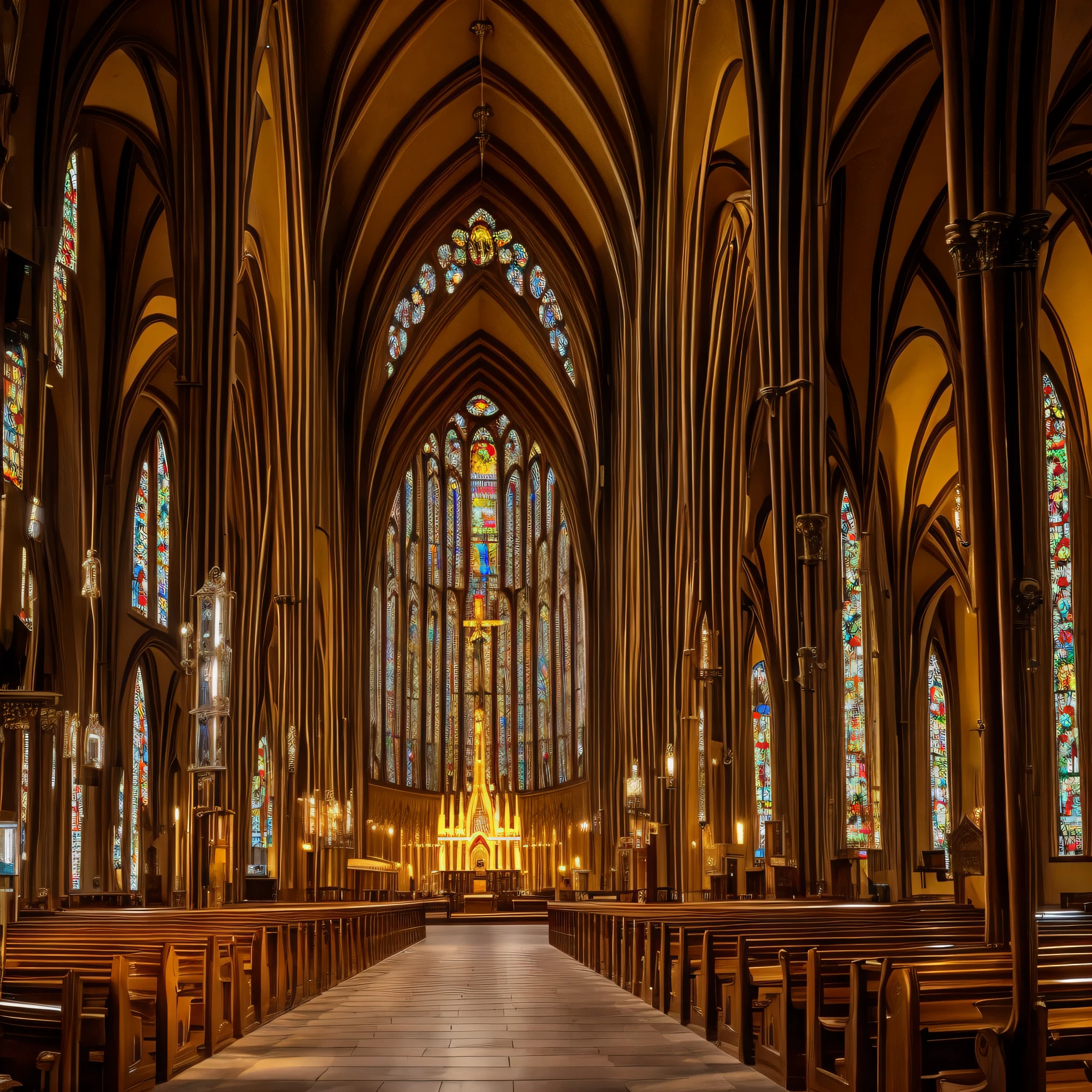 A fantastic Catholic Church on evening