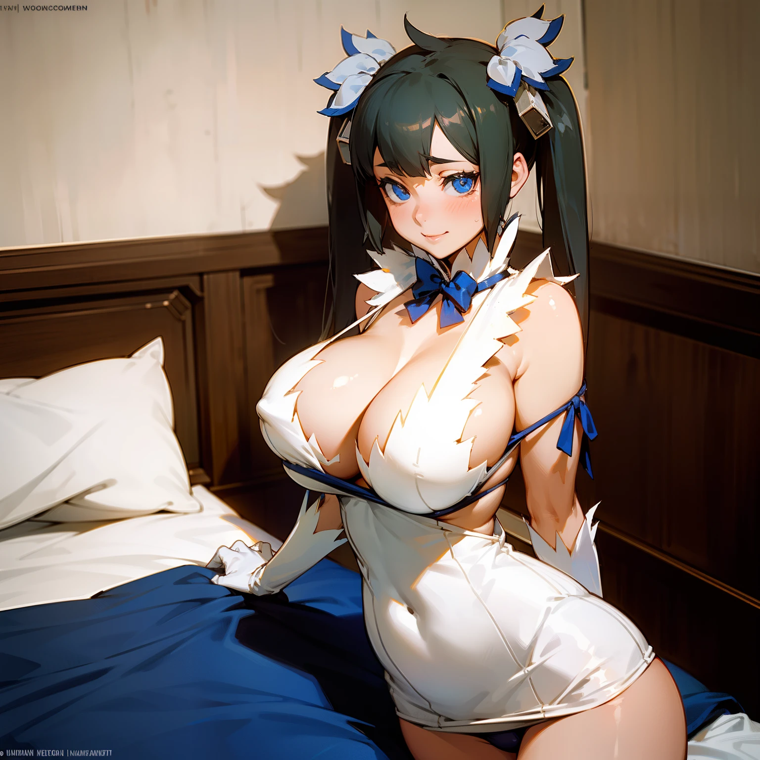 Hestia, bedroom, big tits,in underwear, sexy lingerie